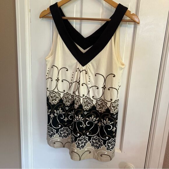 Sonoma Black and Cream Floral Blouse - Picture 4 of 4